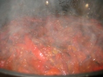red sauce, steaming